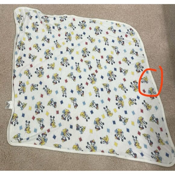 Vintage Baby Mickey & Co Blanket and hooded bath Towel VTG Walt Disney Mouse - Picture 3 of 15